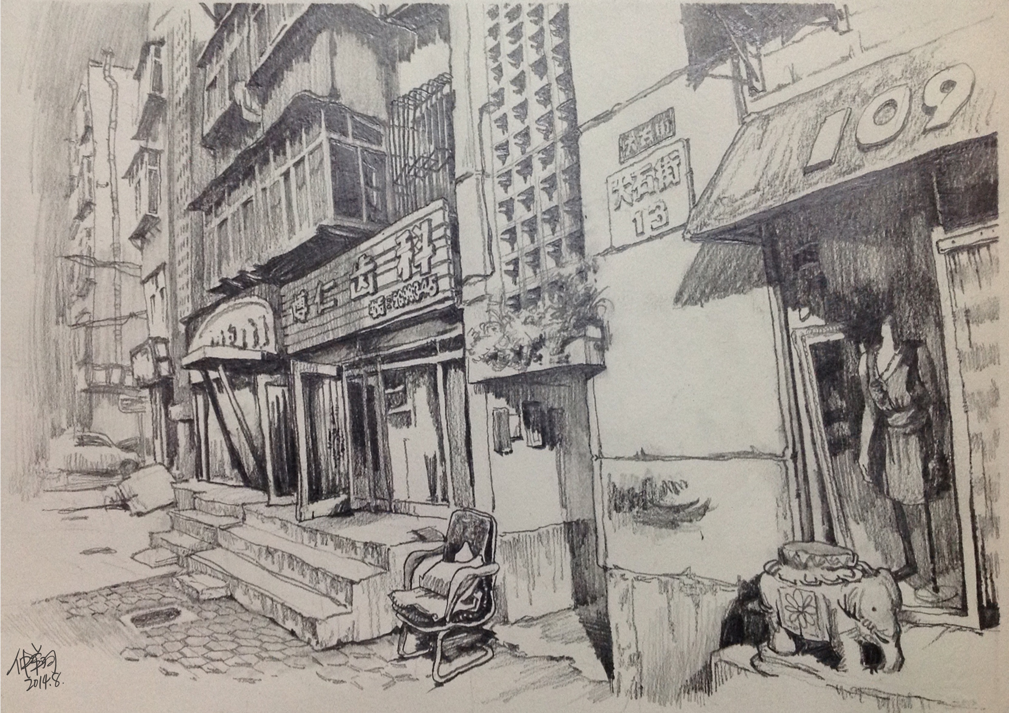 學(xué)習(xí)速寫(xiě)之速寫(xiě)作品3欣賞